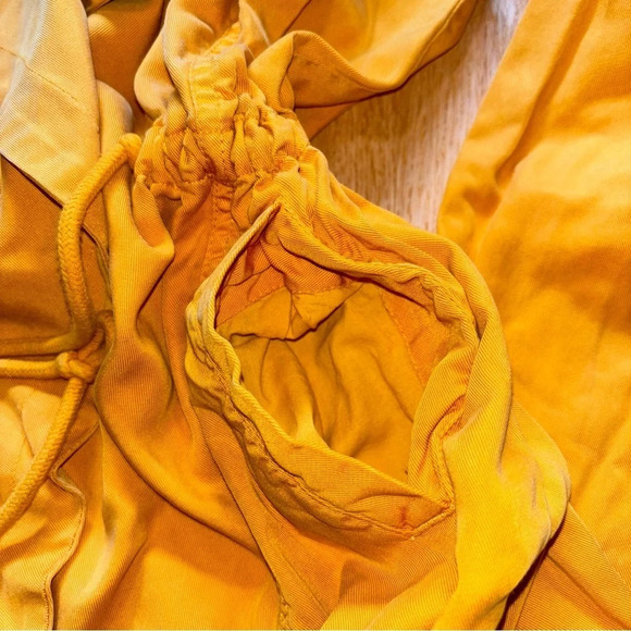 Max Jeans Mustard Color Tencel Drape Open Front Long Length Jacket Size XS - Picture 3 of 7